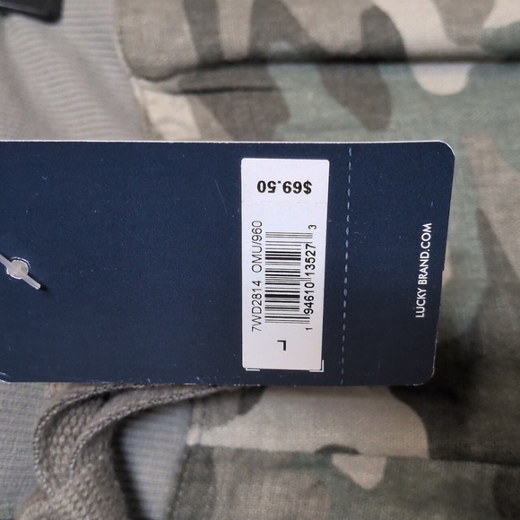 Lucky Brand Linen Blend Camouflage Jogger Pants Size Large NWT - Picture 3 of 9